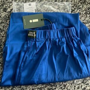 Daily Drills silky resort pant in Colbalt blue size Medium